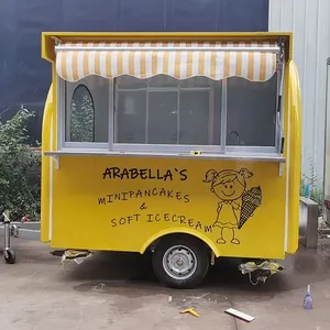 Street Food Cart Rasierte Eismaschine Food Cart Mobile Trailer Food Trucks