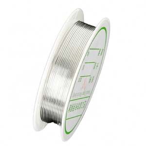 Alambre de metal plateado D 0,5mm 99.99% - Product Image 1