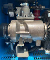Compresor de Aire Rotativo de Tornillo Estacionario Sin Aceite Marca Guangdong 7.5KW-22KW para Refrigeración, con Motor de 15KW, Bomba PLC y Rodamiento, Refrigerado por Aire