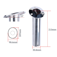 Penyangga Joran Pancing 9 Inci 15/30/90 Derajat Bahan Stainless Steel 304/316 Tanpa Penutup
