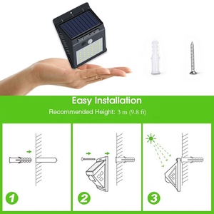 Garden Yard Pathway Led Small <strong>Pir</strong> Motion <strong>Sensor</strong> <strong>Outdoor</strong> Waterproof LED Wall <strong>Lamp</strong> Solar <strong>Sensor</strong> Light
