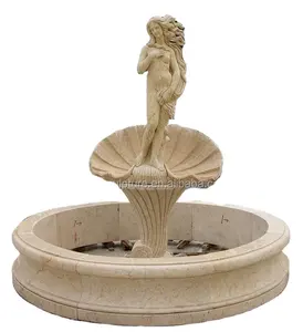 Famosa estátua de venus em mármore ao ar livre, figura estátua fonte de água, escultura, jardim