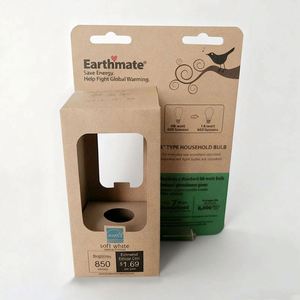 Custom logo Environmental protection Kraft Paper Cardboard Brown Display <b>Box</b> Kraft Paper <b>Box</b> Hook <b>Box</b> Promotion - Product Image 2
