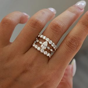 Anillo de Eternidad con Diamante Cultivado en Laboratorio de 1.2 Ct en Oro Sólido de 14K, Anillo de Promesa, Aniversario, Boda, Anillos Apilables para Mujer - Product Image 5