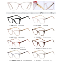 MS 83635 Lunettes anti-lumière bleue œil de chat exquises, sélectionnées par Tastemaker, en TR90 pour femmes, avec détails en métal raffiné
