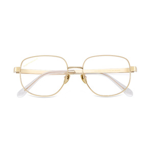 Montures de lunettes rectangulaires Hf9 9998 en titane pur, légères, unisexes, monture complète, plaquées or, verres en résine - Product Image 1