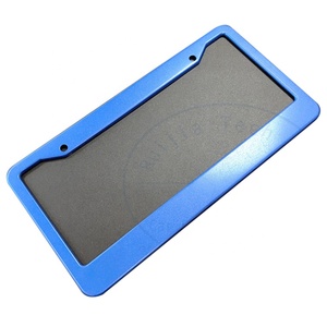 Vente chaude universelle avant et arrière en aluminium support de voiture couvre étiquettes cadres de <span class=keywords><strong>plaque</strong></span> d'<span class=keywords><strong>immatriculation</strong></span> en argent - Product Image 4