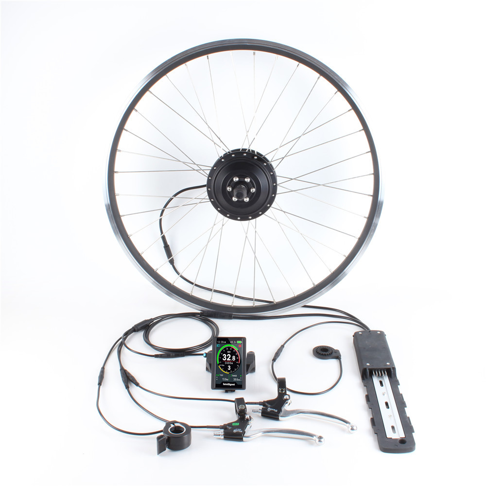500W 36V 48V Brushless Direct Hub Motor Electric Bicycle Part Kit Electric Bike Conversion Kit with Battery Pull Set