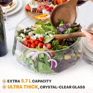 Set di Ciotole Grandi in <span class=keywords><strong>Vetro</strong></span> con Coperchio per Insalata, Tagliere per Formaggi e Salumi |   Fabbrica Homex_BSCI - Product Image 3