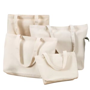 Bolsa de algodón con logotipo personalizado de alta calidad con asa de cinta Bolsa de compras reutilizable más vendida directamente del fabricante - Product Image 6