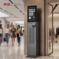 Station de recharge partagée à 24 emplacements 300W, borne de recharge NFC pour téléphones, écran publicitaire 21,5 pouces, certifiée CE, OEM ODM, location