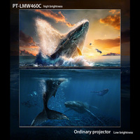 Projecteur laser Panasonic PT-LMW460C 4800 lumens WXGA 3LCD 4K, projecteur multimédia pour conférences, salles de classe et entreprises