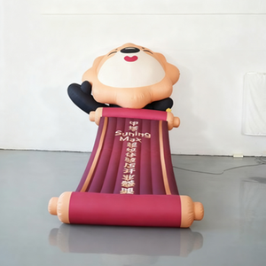 Colonnes d'air gonflables personnalisées en forme de lion et de couplet, décoration de dessin animé pour centres commerciaux, sites touristiques et magasins populaires sur internet - Product Image 2