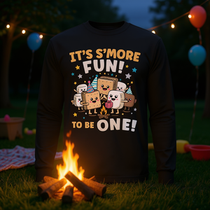 Camiseta de manga larga con estampado de marshmallow para cumpleaños, divertida para el primer cumpleaños - Product Image 3