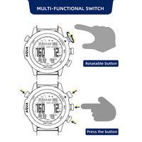Reloj de Buceo Deportivo de Lujo Profesional Unisex, con Movimiento de Cuarzo Shanghai, Caja de Acero Inoxidable, 10 Bar