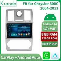 Autoradio 9 pouces pour Chrysler 300C 2004-2011, lecteur DVD Android, navigation, CarPlay sans fil, Android Auto, 4G, GPS, stéréo