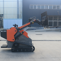 Mini Skid Steer Loader Efisiensi Tinggi dengan Chassis Beroda Rantai dan Bucket untuk Perawatan Properti, Pengiriman Cepat