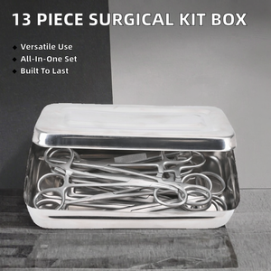Kit di Strumenti Chirurgici Manuali Base in Acciaio Inossidabile, 13 Pezzi - Product Image 2
