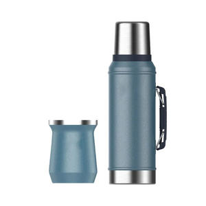 Nuevo Juego de Viaje de Acero Inoxidable 304 con Botella de Agua Deportiva Aislada de Doble Capa al Vacío y Tazas para Mate Argentino Sudamericano - Product Image 2