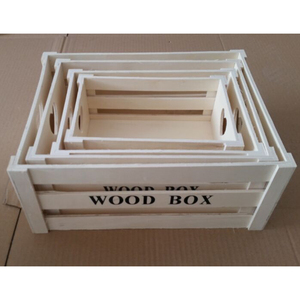 Caja de madera de almacenamiento de amor con marco de listones, se puede usar un juego de 4 <span class=keywords><strong>para</strong></span> <span class=keywords><strong>almacenar</strong></span> macetas de flores suculentas, como cesta de almacenamiento de acabado de escritorio - Product Image 5