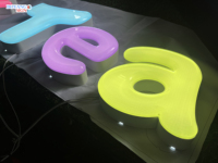Lettres lumineuses 3D LED BOYANG, enseigne lumineuse en gelée pour la publicité extérieure et les écoles, étanche IP65, montage mural