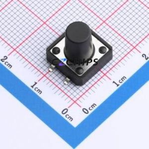 TS016-TBW1FH12.0 Tactile Switch SMD-4P,12x12mm Switch Single Pole Single Throw Round Button 2.5N Vertical Mount - Product Image 1