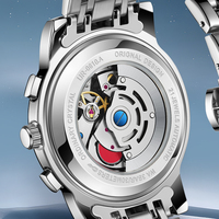 Montre mécanique pour homme Mark Fairwhale, chronographe multifonction, date de la semaine, cadran 24 heures, étanche, lumineuse, sport et affaires, FW-6018