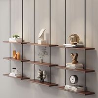 Étagère de chambre suspendue en aluminium, design minimaliste moderne, multi-niveaux, résistante à l'humidité, construction sans dossier