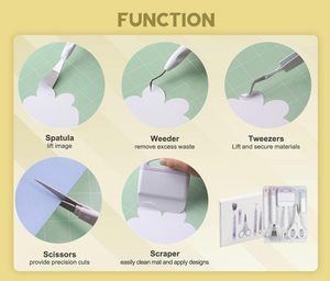 Diycut bán buôn Craft làm cỏ giống cây chổi Vinyl cơ bản công cụ thiết lập crafting công cụ <span class=keywords><strong>Kit</strong></span> cho Silhouette/oracal 651 Vinyl - Product Image 5