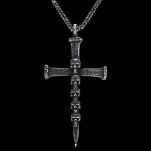 Personalità motociclisti <span class=keywords><strong>teschi</strong></span> in acciaio inossidabile croce collana pendente vintage hip hop rock band teschio uomo gioielli con ciondolo - Product Image 3