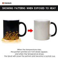Tasse à Café Magique Sublimation à Changement de Couleur Activée par la Chaleur 11 oz Personnalisée en Gros Imprimée