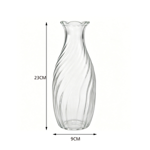 Vase en verre à pétales en spirale, givré rose, vert, jaune, vase à <span class=keywords><strong>fleurs</strong></span> haut pour la décoration de la maison, de la table de mariage, vase à <span class=keywords><strong>fleurs</strong></span> en verre moderne - Product Image 5