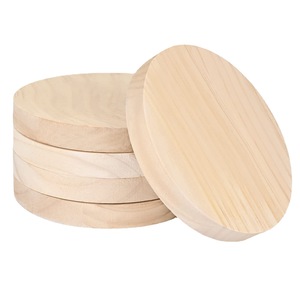 Factory direct supply of natural solid wood coasters, Chinese style DIY <b>hand</b>-painted pine wood anti-scalding and - Product Image 5