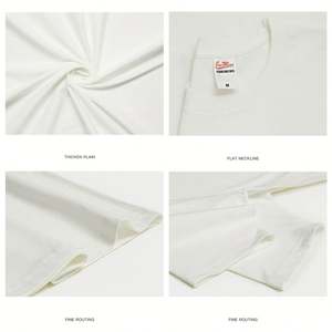 Camiseta Blanca de 230G, Personalizable con Logotipo DTG, 100% Algodón, Hombros Caídos, Estilo Urbano, Camisetas Gráficas para Hombre - Product Image 3