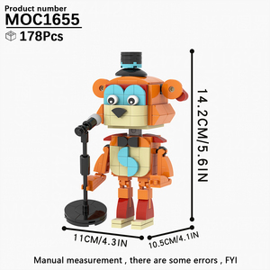 MOC1657 <span class=keywords><strong>FNAF</strong></span> Five Nights at Freddy's, Juego de Construcción de Bloques de Monstruo Cantante y Divertido, Juego de Figuras de Acción, Modelo de Juguete - Product Image 2