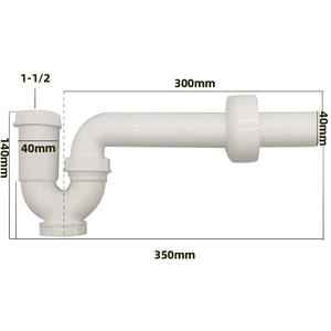Cina <span class=keywords><strong>sifon</strong></span> 1 1/2 in PVC lavello S trappola di scarico in plastica P trappola per lavabo - Product Image 1