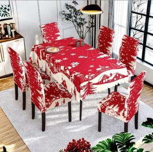 2025 usine expédition rapide maison noël déco <span class=keywords><strong>nappe</strong></span> intérieure impression complète, nouvelle conception d'arbre de noël <span class=keywords><strong>nappe</strong></span> résistant à l'huile - Product Image 2