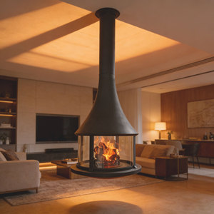 Support de plafond pour foyer suspendu, brûleur à <span class=keywords><strong>bois</strong></span> 360 °   Personnalisation de la couleur, petite commande - Product Image 4