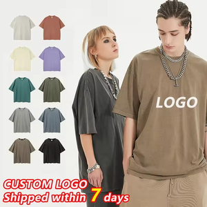 เสื้อยืดฮิปฮอปผู้ชาย ผ้าคอตตอนถักเนื้อหนัก 100% พิมพ์ลายดิจิทัล ทรงโอเวอร์ไซส์ ยูนิเซ็กซ์ สั่งทำได้ ป้องกันขนร่วง - Product Image 2