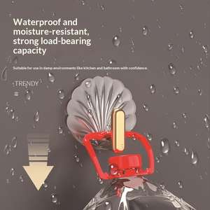 IStapromo Gifts Acrylic Transparent <b>Hook</b> Strong Adhesive Kitchen Living Room Bathroom Wall Multifunctional Towe Key Storage - Product Image 1