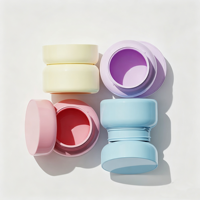 Pot cosmétique rond en plastique de 50g avec couvercle à vis, personnalisable avec logo, pour crème pour les yeux et lotion, emballage pour soins de la peau