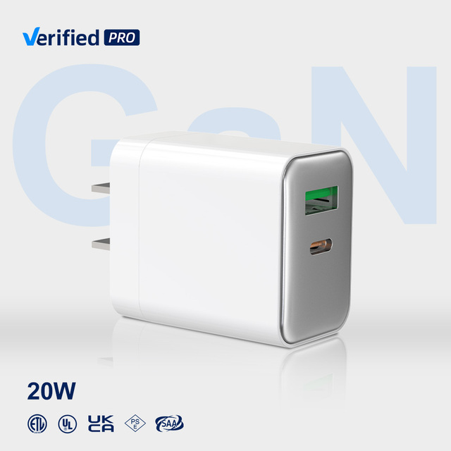 TKT 2026 New Dual Port GaN Charger Fast Charging 20W for Smart Phones & Laptops PD Function Foldable Prongs Phone Charger
