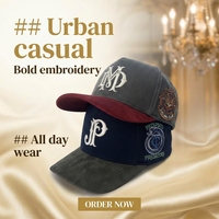 Casquette de baseball personnalisée en daim avec broderie 3D, patch, bicolore, en sergé de coton, 5 panneaux, visière incurvée, snapback, chapeau de sport pour hommes, Gorras