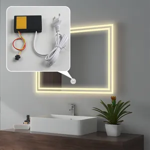 Ultra Thin 12W 13MM Thick Led Light Switch Bathroom Smart Control Sensor DC12V Capacitive Mirror Touch Switch