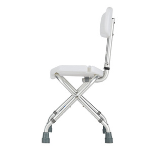 Chaise de douche en alliage d'aluminium réglable en hauteur avec dossier pour la sécurité dans la salle de bain - Product Image 3