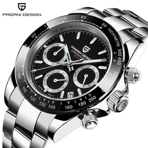 นาฬิกา Pagani Design รุ่น PD-1644 สำหรับผู้ชาย สายสแตนเลส โครโนกราฟ แสดงวันที่ ระบบควอตซ์ กันน้ำ สีเงิน - Product Image 2