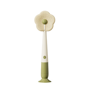 Brosse de nettoyage 3-en-1 en forme de fleur avec ventouse et éponge pour biberons, tasses et usage en cuisine - Product Image 1