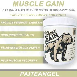 OEM Usa Natur Pet Nutrit Training Gain Tablet Supplement Health Muscle Gain Builder Dog Weight Gain Protein Supplement