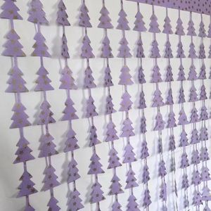 Rideau de porte de Noël imprimé étoiles, rideau de pluie pour sapin de Noël, ensemble de décorations de fête - Product Image 4