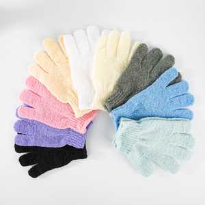 Guanti Esfolianti Riutilizzabili per la Cura della Pelle, Guanti da Massaggio per Doccia SPA, Rimozione della Pelle Morta, Cinque Dita in Nylon - Product Image 6